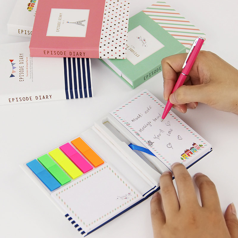 สินค้ามาใหม่ Notepad_note Pad และชุดของขวัญปากกา Custom Sticky Note Pad แผ่นจดบันทึกพร้อมปากกา